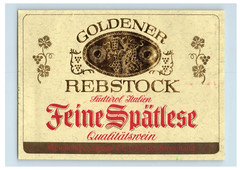1960&rsquo;s-80&rsquo;s Goldener Rebstock Feine German Wine Label S73E