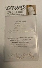 Save The Date Wine Labels, Couples Firsts, Wedding Firsts, Wedding Gift