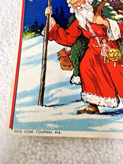 Vintage European Litho Paper Santa Claus Noel Aperitif Base De Vin Wine Label
