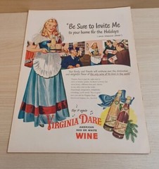 Virginia Dare American Red White Wine 1946 Vintage Print Ad Life Magazine
