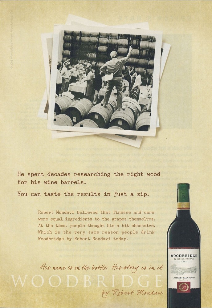 2009 Woodbridge Wine Full Page Print Ad Original Robert Mondavi u