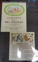 Wine Liquor Alcohol bottle labels collection lot Almaden California Etc.
