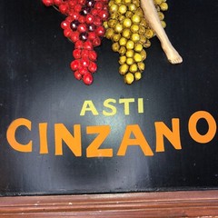 Asti Cinzano by Leonetto Cappiello 3D Resin Relief – Bar Wine Grape Sign