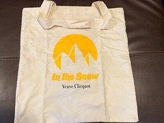 VEUVE CLICQUOT VCP Champagne Limited Edition Cotton Shopping Tote Bag SNOW NEW!