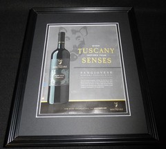 2015 Sassoregale Sangiovese Wine Framed 11×14 ORIGINAL Advertisement B