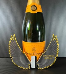 Veuve Clicquot Champagne Yelloween Halloween Bottle Crow Wings – (1 pc) – New