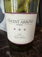 HUGE 1 SIGNED Vincent Arroyo Petit Sirha 18” Empty Display Napa Wine Bottle