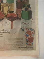 1968 Taylor Champagne PRINT AD New York State – We Uncomplicate Wine VTG 1960s