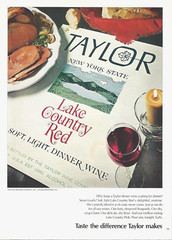 1971 Taylor Wine Lake Country Red New York State vintage Print Ad Advertisement
