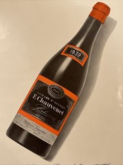 Vintage 1947 French Wine Print Ad Chauvenet Nuits St Georges Bottle