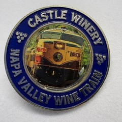 Napa Valley Wine Train Ambassador Souvenir Lapel Pin California Gold Tone