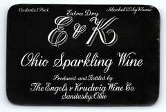 VINTAGE E AND K OHIO SPARKLING ENGELS & KRUDWIG WINE CO. UNUSED LABEL Z6996