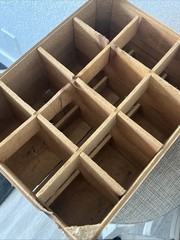 Vintage France Cruse Covered Wine Crate 12 Bottle 1967 pommard , Empty