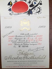 The 1969 Chateau Mouton Rothschild (Specimen) – Label By: Joan Miro