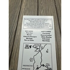 Wind River Cellars Wine Tasting Brochure With Mt. Hood View & Wine List