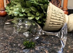 Limited Edition SEXTANT Estate Winery Riedel 8” Crystal Wine Glass ~ PRISTINE!