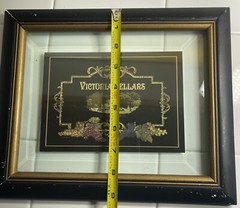 Wine Vineyard Framed Victoria Cellars Print Ornate Framed Glass Backing 7” x 5”