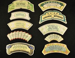 ORIGINAL C.1890 UNUSED JAPANESE WINE / SAKE BOTTLE LABELS & MISPRINTS / ART # 1