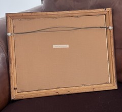 Vintage 1986 Inglenook Winery Wooden Framed Smoked Mirror Bar Sign 19”X15”