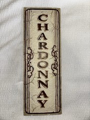 Set of 4 Decorative Wine Wall Signs Bordeaux Merlot Chardonnay Cabernet Beige