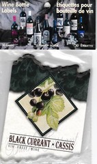Black Currant Gummed Fruit Wine Bottle Labels Package of 30