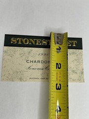 Vintage Stonestreet Sonoma County Wine Label 1990 Chardonnay