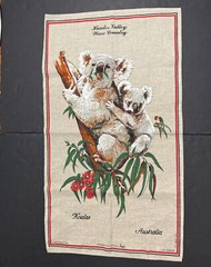 Hunter Valley Wine Country Australia Two Hand Towels Linen Cotton White Beige