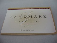 2003 Landmark Overlook Chardonnay Wine Bottle Label Sonoma CA USA Collectible
