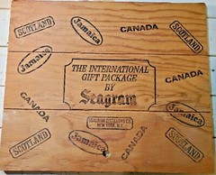 Seagram Beverage Crate Wood Panel International Wall Display