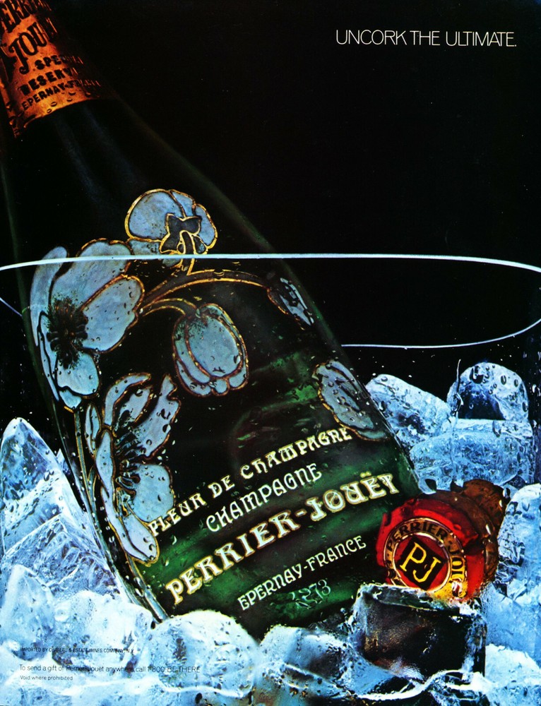 PERRIER-JOUET CHAMPAGNE AD #2 RARE 1983 OUT OF PRINT
