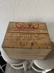 Vintage France Cruse Covered Wine Crate 12 Bottle 1967 pommard , Empty