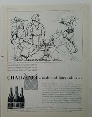 1935 Chauvenet Burgundy wine Roman Hill of gold vintage art ad