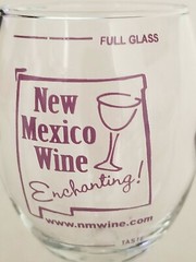 New Mexico Wine Enchanting! Wine Glass – Purple Artwork 6-3/4&Prime; Tall – RARE