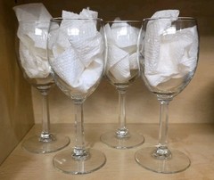 4x Fess Parker Winery Wine Glass Daniel Boone Davy Crockett California Coonskin