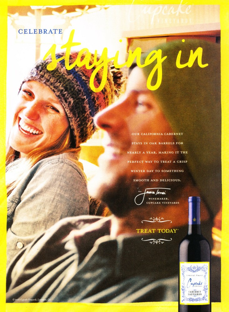 CUPCAKE WINE AD #2 RARE 2016 OUT OF PRINT