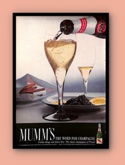 1966 Mumm&rsquo;s Champagne Vintage PRINT AD Cordon Rouge Elegance Classic
