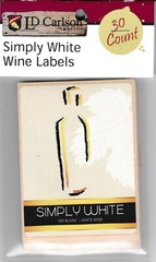 Simply White Peel & Stick Wine Bottle Labels Package of 30