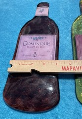 2 Flat Acrylic Wine Bottles Wall Decor Vtg 2003 Leandra Ginevra 12” Tall