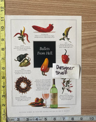 Sutter Home Wine Bullets From Hell Hot Peppers 1993 Print Advertisement