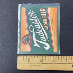 Vintage 1945 Tadcaster Lager Beer UNUSED Paper Label Worcester MASS Q2100
