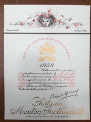 The 1952 Chateau Mouton Rothschild (Specimen) – Label By: Leonor Fini