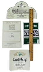 11 VINTAGE WINE LABELS FROM EUROPE & DOMESTIC, FROM 1976 – 1983 & SOME UNDATED