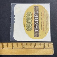 Vintage 1966 Isabel Crackling Rose Wine UNUSED Paper Label Portugal Q1995