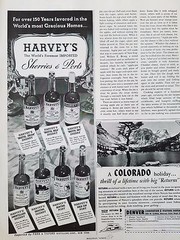 1952 Harveys Imported Ruby Port Wine Bristol Cream Milk Dry Sherry Vintage Ad