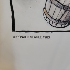 Clos Du Val Wine Co Poster « Switzerland Bottling Time » 1983 Ronald Searle Napa