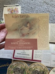 Lot of Vintage 1980s Wine Bottle Reproduction Labels Napa Valley White Zinfandel
