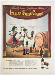 1947 Italian Swiss Colony Wine Cellar Burgundy Sonoma Wall Art Vintage Print Ad