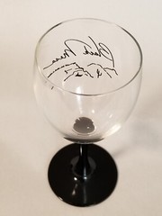 Black Mesa Winery – Velarde, NM – Wine Glass – Lovely Black Stem – 6-3/4&Prime; Tall