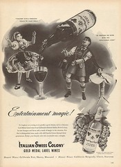 1947 vintage Ad Italian Swiss Colony California Wines Art Marionettes 090216