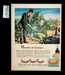 1945 Italian Swiss Colony California Burgundy Wine Europe Vintage Print Ad 33942